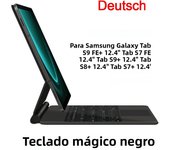 Smart Folio for Samsung Galaxy Tab S9 S8 S7 FE Plus 12.4 for Tab S9 FE+ S9+ S8+ S7+ 12.4" TouchPad Backlight Magic Keyboard Case