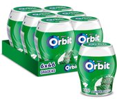 Orbit Bote de Chicles sin Azúcar, sabor Hierbabuena. Intenso y de Larga Duración, en formato Gragea - 6 botes x 46 chicles