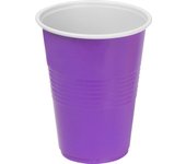 Algon - Set de 10 Vasos Bicolor Fucsia/Blanco 450 ml - Plástico Reutilizable en Colores Vibrantes - Ecológicos - Uso Continuo - Diversos Colores