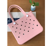 【COIULNI&KLUVM】Large Boggs Beach Bag Summer EVA Beach Basket WomenTote Bag Holes Waterproof Handbag Pouch Shopping Shoulder Bag