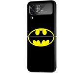Black PC Hard Case For Samsung Galaxy Z Flip 4 3 5G Funda ZFlip4 Luxury Shockproof Back Phone Coque Batman LOGO