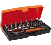 Bahco Juego de Llaves Vaso y Punta SL25-1/4 25 Piezas