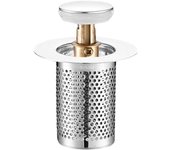 Tapón universal para fregadero de baño, filtro de drenaje con núcleo de latón a prueba de herrumbre con colador de pelo, tapón de drenaje para fregadero de baño, almacenamiento de agua a presión para sellar, filtro de acero inoxidable (#1)