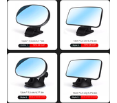 SEAMETAL Car Mirror Interior Baby Mirrors 360 Degrees Rotatable Dashboard Windshield Sun Visor Plate Auxiliary Observe Mirror