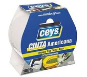 Cinta Americana Extrafuerte CEYS Blanca Multiusos Rollo 10m x 50mm 507650