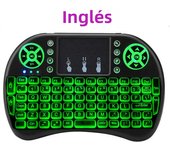I8 Mini Keyboard Wireless 2.4G USB Backlit English Russian French Spanish Portugal Fly Air Mouse Touchpad for Android TV Box PC