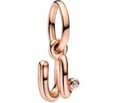 2023 New 925 Silver Plated Rose Gold Letter a-z Script Alphabet Dangle Charm Fit Pan Bracelet DIY Romantic Jewelry Gift