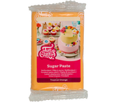 Funcakes Fondant Naranja Tropical 250g - Ideal para Decorar Tartas y Cupcakes