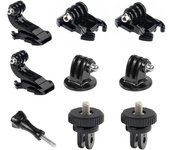 Accessories Kit for Action Camera Accessory Quick Release Buckle Tripod Mount for Gopro Hero 12 11 10 9 8 7 6 5 4 3 Black Set