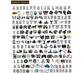 Random 10/30/50Pcs Black and White Series Shoe Charms For Clogs,PVC Shoe DIY Decorations Premium Quality Accessories