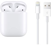 Auriculares inalámbricos estilo AirPods 2 con Bluetooth 5.0, control táctil, micrófono HD, estuche de carga con conector Lightning, compatible con iOS y Android, emparejamiento automático, diseño ergonómico, no original