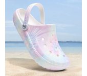 Women's fashionable tie-dye patterned clogs, lightweight two-wear garden clogs, non-slip and versatile summer beach slippers