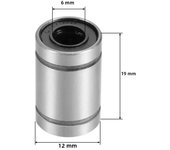 2pcs Linear bushing LM8UU CNC linear bearings carbon steel 8*15*24 mm for rods liner rail linear shaft parts LM6UU 6x12x19mm