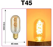 2PCS/Lot Retro Edison LED Light Bulb E14 E27 Vintage LED Bulb 220V 4W C35 A60 T45 ST64 G80 G95 G125 Led Lighting Edison Lamp