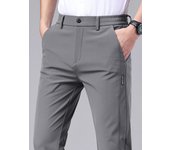 Western style pants, summer men's ice silk pants, loose men's business black casual pants oversized pants