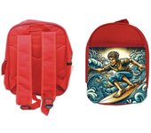 MERCHANDMANIA PACK MOCHILA ROJA Y ESTUCHE surf surfear surfeador tabla agua verano school material
