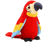 MAGIC SELECT Loro de Peluche Parlante Que Repite Sonidos y con Canciones en Varios Idiomas. Juguete Interactivo, Regalo para Niños y Bebés. Batería Recargable USB.