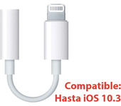 Adaptador Compatible con Apple Lightning a Jack 3.5mm iPhone iPad