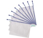 Bolsa plegable con cremallera ZIPPER, DIN A4, PVC, azul