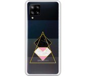 Funda compatible con Samsung A42 5G - Rombos Triangulo Marmol
