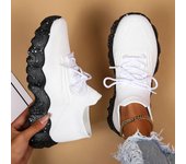 Women's Athletic Running Shoes Breathable Mesh Slip on Ruibao Chunky Sneakers with Sock Design Lightweight Couples Casual Shoes