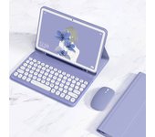 Round Cap Keyboard and Case for iPad 10 2022 10.9 Air 5 Air 4 10.2 Cover Pro 11 Pro 10.5 Air 3 Air 2 Wireless Keyboard Case
