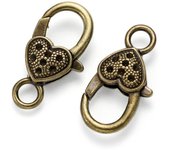 5/10pcs/lot 27x14mm Gold Silver Plated Rhodium Heart Shaped Lobster Clasp Hooks for Necklace&Bracelet Chain DIY Jewelry Making