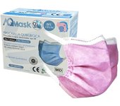 AQ MASK Mascarillas Quirúrgicas IIR 3 Capas, Talla M, Color Rosa – Pack 50 unidades