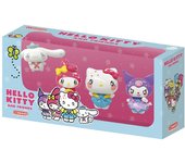 Blister 4 figuras Hello Kitty FriendsFigura  Coleccionable - Idea de Regalo- Mercancia Oficial - Juguetes para Niños y Adultos - Movies Fans - Muñeco para Coleccionistas y Exposición