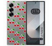 Tumundosmartphone Funda Carcasa Dura para Samsung Galaxy Z Fold 6 5G diseño Cerezas Dibujos