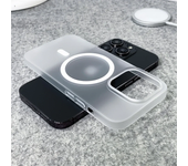 Luxury Matte Translucent Magsafe Case for IPhone 16 15 14 Pro Max 16 Plus 5G Shockproof Magnetic Wireless Charge Clear Cover
