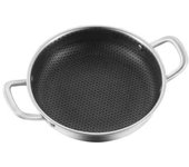28/30cm Frying Pan Food Grade 316 Stainless Steel Non Stick Pan Honeycomb Pot Bottom Induction Cooker Gas Stove General Wok