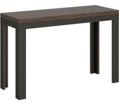 Mesa de aperture 120/200x45/90 cm Doble Línea Estructura Nogal Anthracita