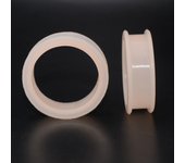 1Pair 3mm-76mm Big Size Hollow Black Silicone Flexible Double Flared Flesh Ear Tunnel Plugs Gauge Expander Stretchers Jewelry