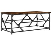 vidaXL Mesa de centro madera contrachapada 100x50x40 cm Negro, Roble Sonoma, Roble ahumado Mesita de Salón o Comedor o Auxiliar Mesa de Café Meuble Salón