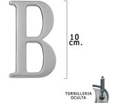 Wolfpack Letra Metal B Plateada Mate 10 Cm Tornilleria Oculta - Suministros de Cerrajería