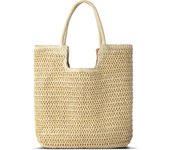 Straw Beach Bags for Women - Summer Woven Tote Bag Shoulder Handbags, Large Beach Bag for Women for Holiday