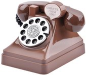 Phone Money Saving Box Sculpture Cartoon Tabletop Decoration Retro Telephone Piggy Bank for Shelf Bedroom Office Desktop Home