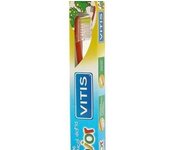 Vitis Cepillo Dental Infantil Junior para Higiene Bucal Diaria - Filamentos Suaves - Mango Ergonómico