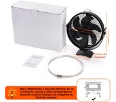 6 Blades New Heat Powered Stove Fan 2-in-1 Wall Mounted Standing Log Wood Burner Fireplace Fan With Cover Heating Fan Eco Quiet