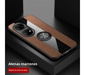 Anti-fall Luxury Leather 360° Magnetic Ring Bracket Phone Case for Huawei P50 P40 P30 P20 Lite Pro P Smart Plus 2021 2019 Cover