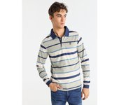 BENDORFF - Polo a rayas de manga larga con botones