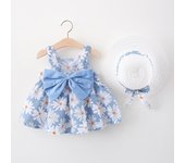 Vestido De Princesa Para Niñas Verano Con Pétalos De Crisanthemo Y Gran Lazo Vestido De Fiesta Para Bebés De 0 A 3 Años Algodón Y Poliéster