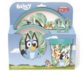 Set de Vajilla Infantil Bluey Antideslizante de 5 Piezas (Plato, Cuenco, Vaso de 260 ml y Cubiertos) , Libre de BPA Stor