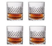 4 Styles 4pcs Clear Crystal Whisky Glasses Set Rocks Wine Glasses Glassware for Cocktail Scotch Bourbon Gin Brandy Rum Drinks