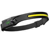 JBM - Linterna portátil profesional de luz frontal COB y LED