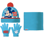 Set Gorro/Buff/Guantes Bebé 44/46 Mickey Mouse "Happy Smiles" (Safta WD14755)