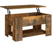 vidaXL Mesa de centro madera de ingeniería 79x49x41 cm Blanco, Negro, Roble Sonoma Mesita de Salón o Comedor o Auxiliar Mesa de Café Meuble Salón