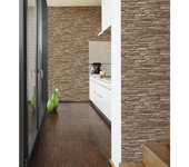 Muestra DIN A4 de Papel pintado vinílico lavable efecto piedra pizarra textura relieve 3D - Didio 453870 de GAULAN