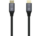 AISENS Cable HDMI V2.1 Ultra Alta Velocidad / HEC 8k@60Hz 48Gbps, A/M-A/M, Gris/Negro, 0.5m